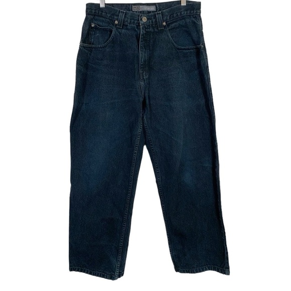 Vintage Anchor Blue Y2k Big Baggy Wide Leg Jeans Size 33 - Picture 1 of 9